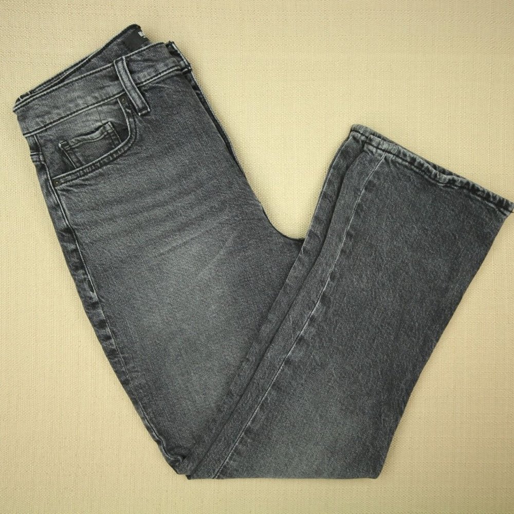 Hudson Holly High Rise Crop Boot Cut Jeans Women's Size 27 Black Lightning Wash